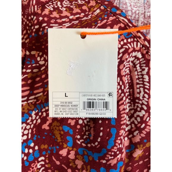 Knox Rose Tunic Blouse Large Multicolor Paisley Boho Peasant Long Sleeve NWT - Picture 5 of 9